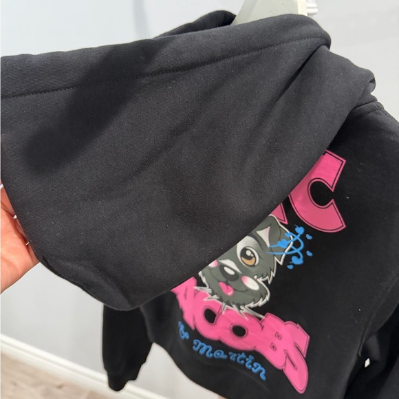 DEVON LEE CARLSON x MARC JACONS black star studded graphic logo hoodie Small - Picture 8 of 8